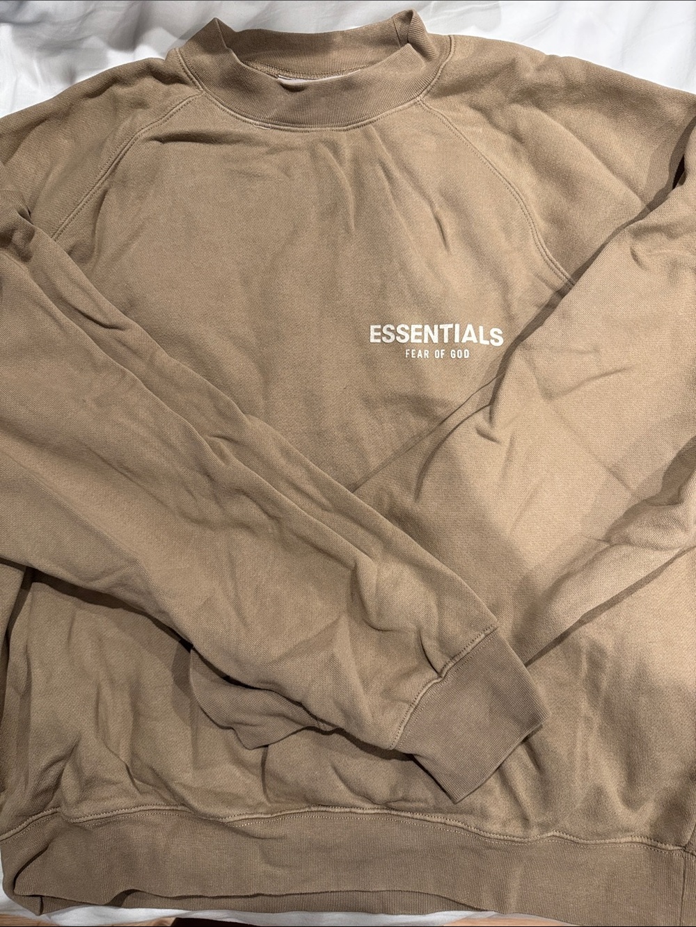 Fear of God ESSENTIALS Crewneck Sweatshirt - Beige/Tan